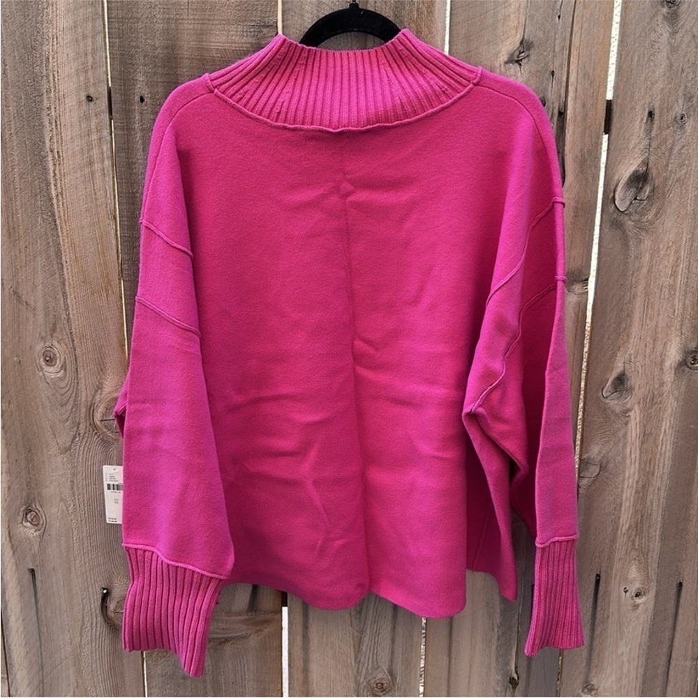 NWT! Anthropologie by Maeve The Logan Turtleneck Pink Sweater  🍟 💚 - Picture 7 of 7